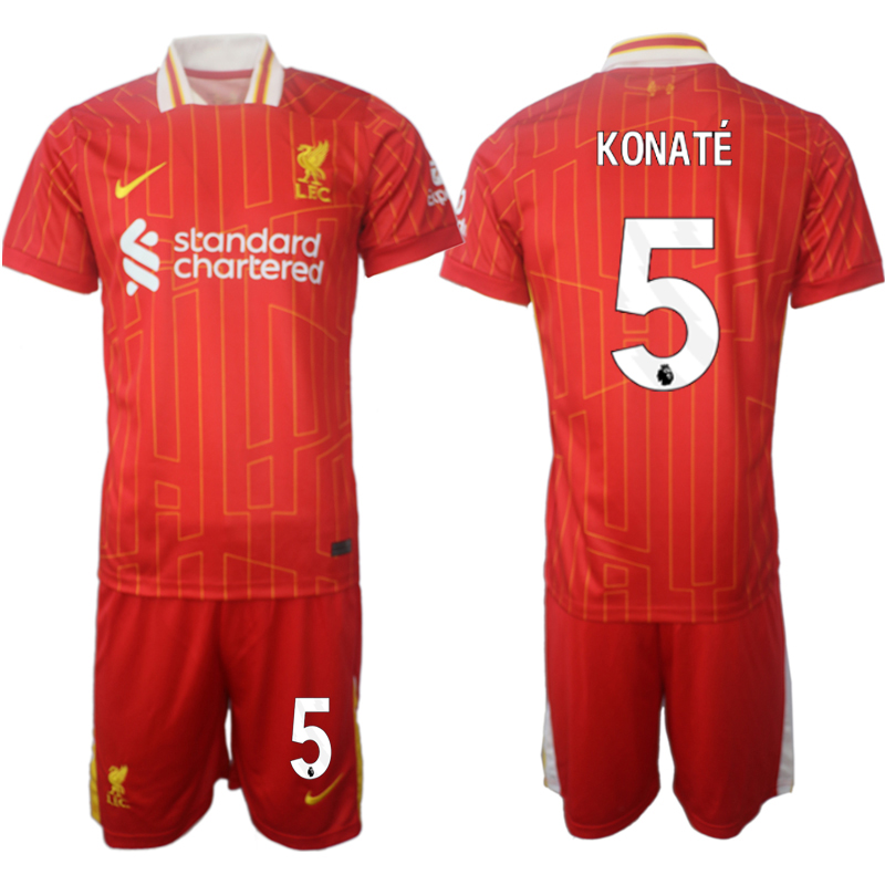 Men 2024-2025 Club Liverpool home red #5 Soccer Jersey->indianapolis colts->NFL Jersey